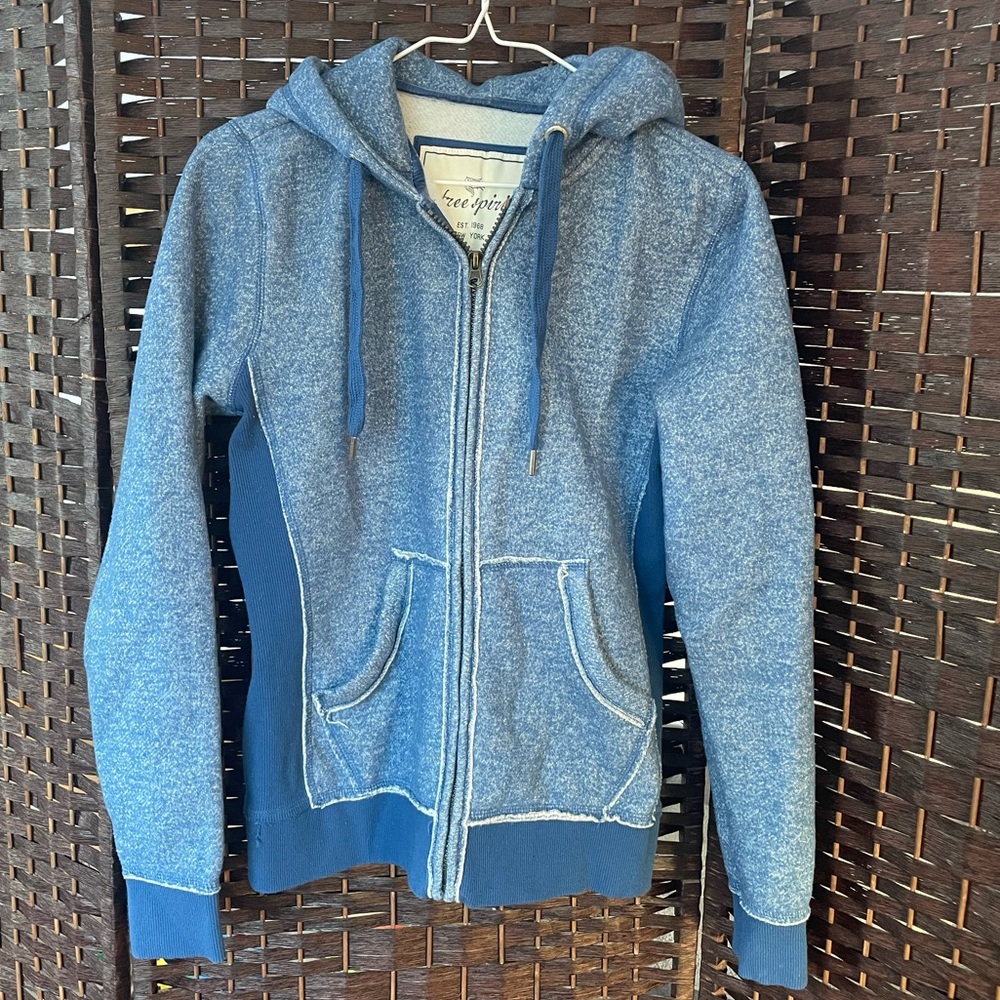Free Spirit Blue University 68 Zip Up Hoodie - Never Worn - Size Womens Medium